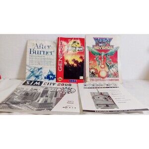 Sim 2000 Sega Game Gear Console instruction Manuals, Atari Booklet, After Burner